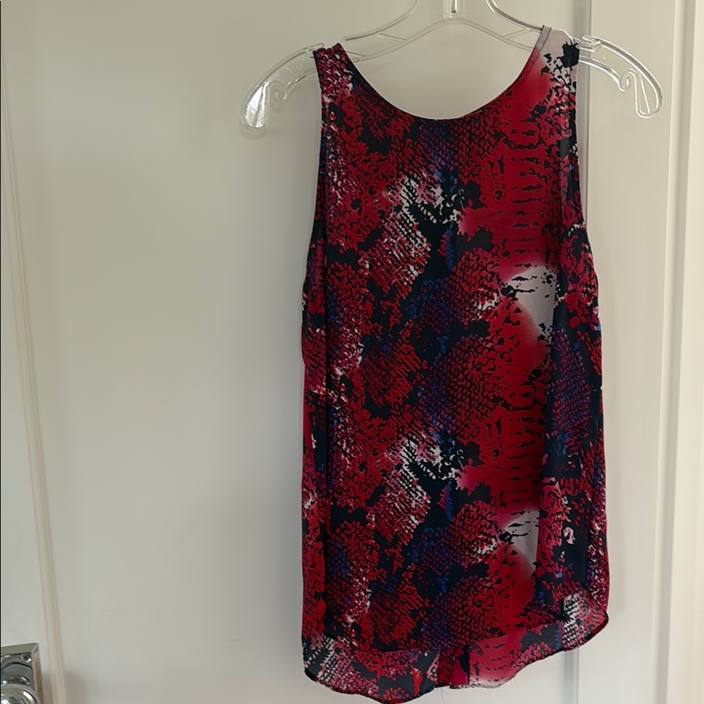 Eight Sixty Red and Black Patterned Tank Top